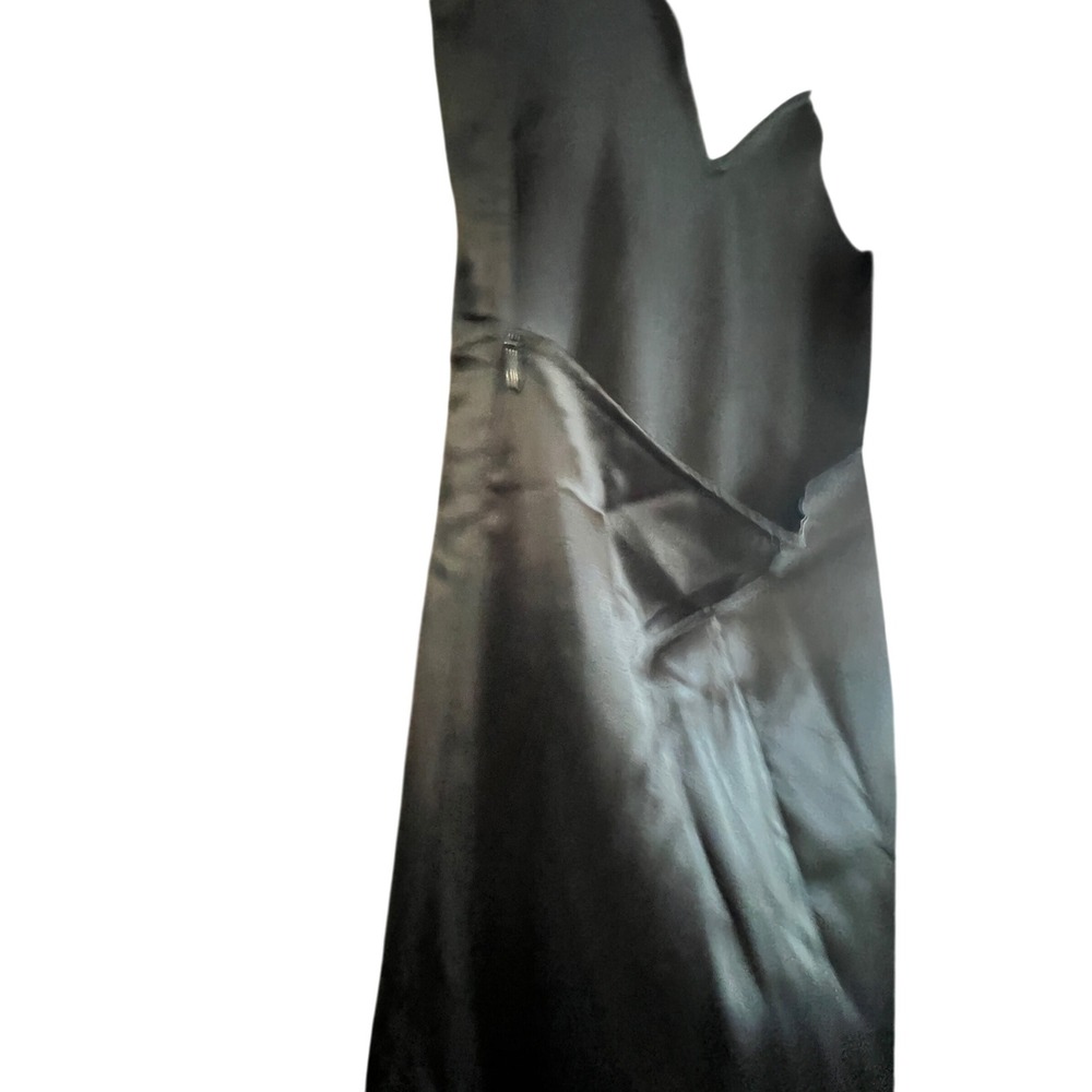Micas Satin Slip Dress V-Neck Midi Cocktail Party Dress XS - Picture 5 of 5